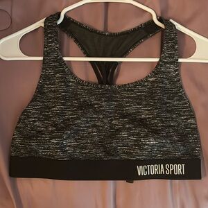 Victoria Sport Sports Bra. Size Large. Colors include black, white, and grey!
